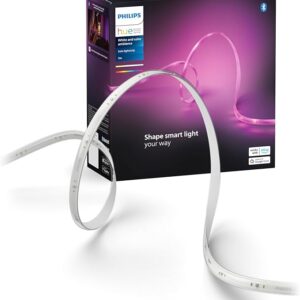 Philips Hue Indoor 5-Meter Smart LED Solo lightstrip (Non Extendable) - 1 Pack - Control with Hue App - Works with Alexa, Google Assistant and Apple HomeKit, Plug Type G, White [Energy Class G] (Copy) (Copy)