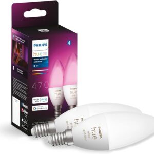 Philips Hue 2 Pack E14 LED Light Bulb