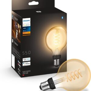Philips Hue Filament Retro Globe Light Bulb, G93, E27 [Energy Class G]