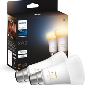 Philips Hue Smart Light Bulb, B22, 2 Pack